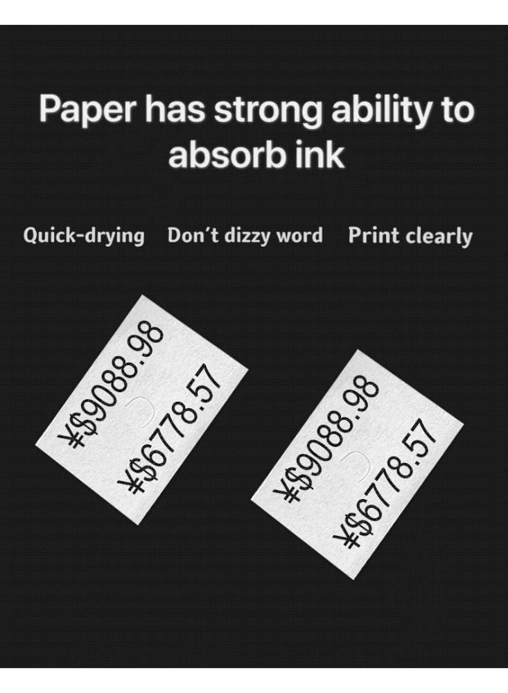 FAYET 10 Rolls 2 Line Price Gun Labels (5000pcs, White), 23×16mm Strong Adhesive Pricemarker Tag Stickers Compatible with MX-6600/MX-6602/YH-689/G6600/CN-6600EOS Marking Guns - Image 3